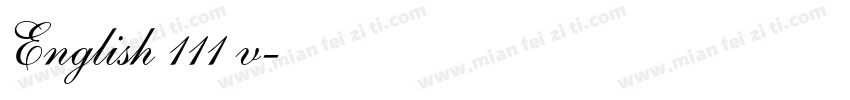 English 111 v字体转换